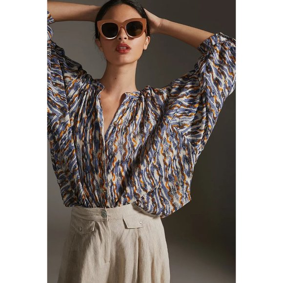 NWT Anthropologie The Sidney Batwing Blouse S - Picture 2 of 4